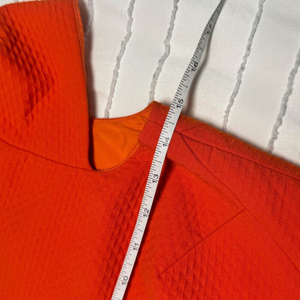 4C Brenta Orange Dress Women's 2 Anthropologie Dopamine Wedding Guest Euro Vacay - Picture 14 of 16